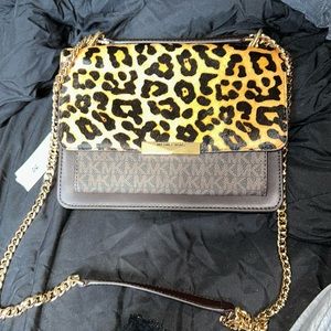 Michael Kors cheetah and brown purse